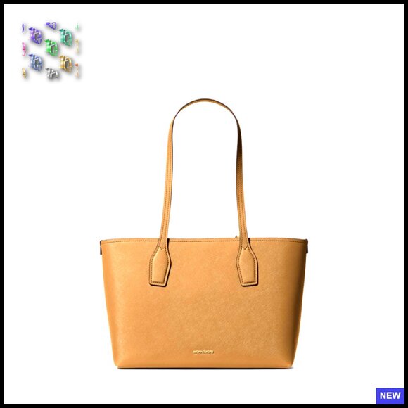Handbags - Saffiano Leather Tote Bag with Detachable Zip Case Chic Minimal Classic